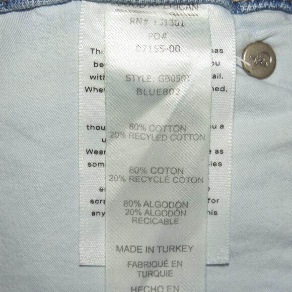 Good American Good Boy High Rise Distressed Straight Leg Jeans - Picture 10 of 11